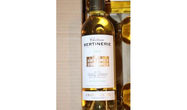 24 flessen à 37,5cl witte wijn Chateau Haut-Bertinerie, Balye, 2016/2015